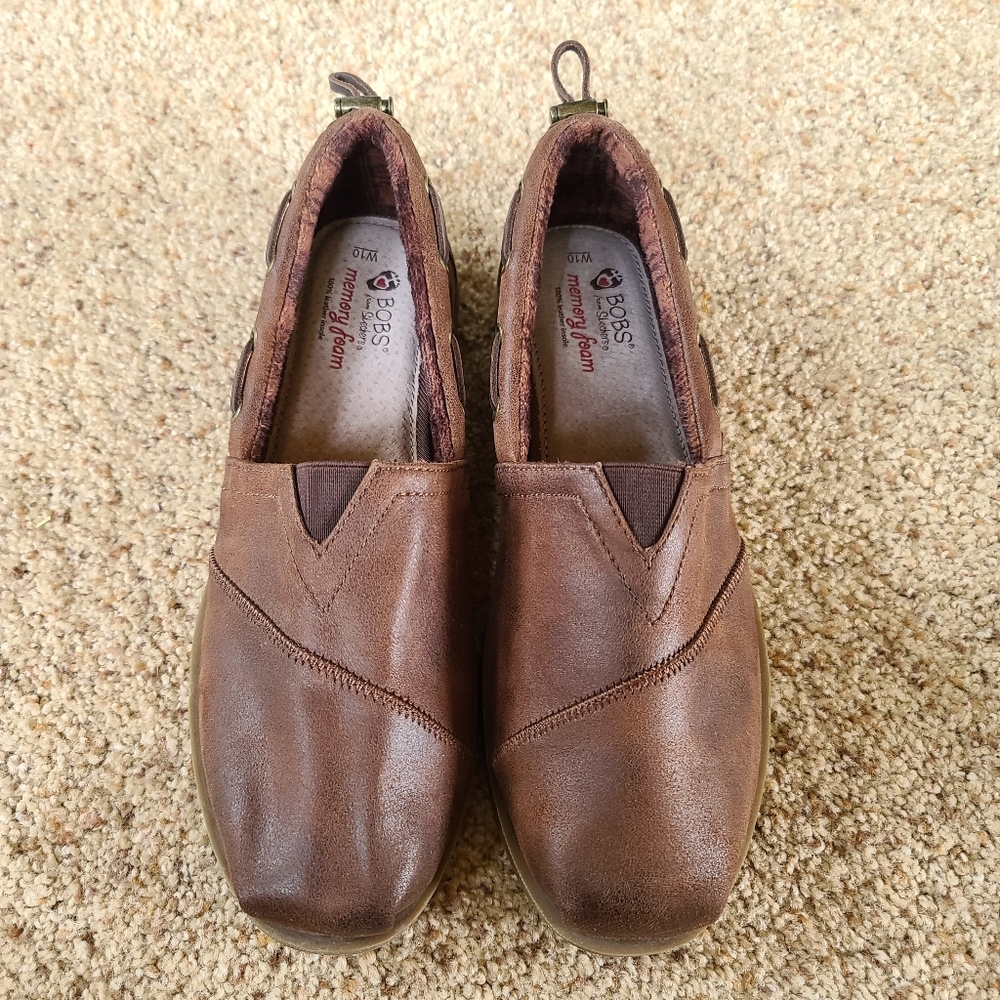 Bobs By Skechers Leather Insole Shoes Size 10